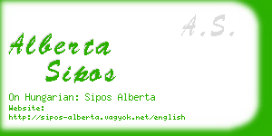 alberta sipos business card
